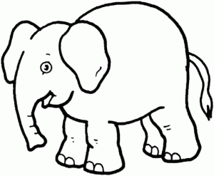 como dibujar un elefante facil para niños