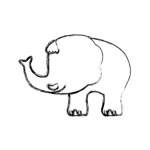 como dibujar un elefante para niños