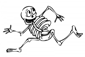 como dibujar un esqueleto facil