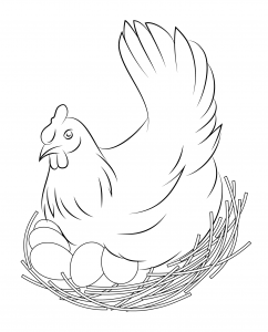 como dibujar una gallina facil