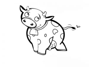 como dibujar una vaca para niños