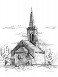 cómo dibujar una iglesia