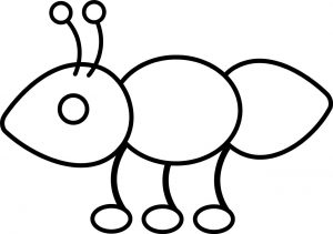 dibujo de hormiga para niños