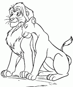 dibujo de leon para niños