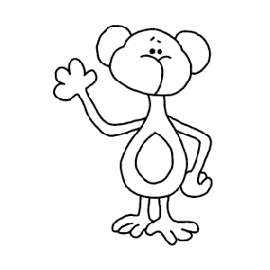 dibujo de un mono para niños