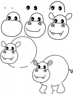 dibujo hipopotamo