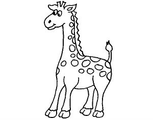 dibujo jirafa para niños
