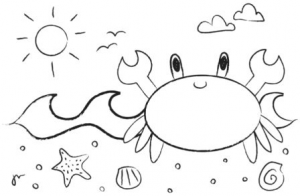 dibujos de cangrejos para niños