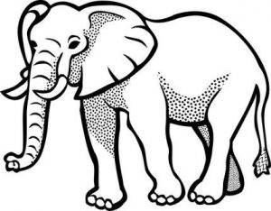 dibujos de elefantes faciles