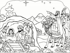 dibujos del nacimiento de jesus para colorear