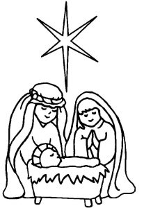 dibujos del nacimiento de jesus para niños
