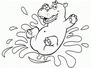 hipopotamo bebe dibujo