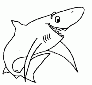 imagenes de tiburones para colorear
