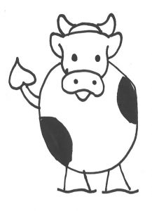 imagenes de una vaca para dibujar
