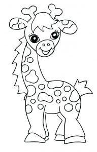 jirafa dibujo animado