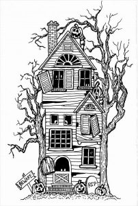 juegos de pintar casas embrujadas