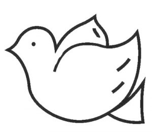 paloma de la paz para dibujar