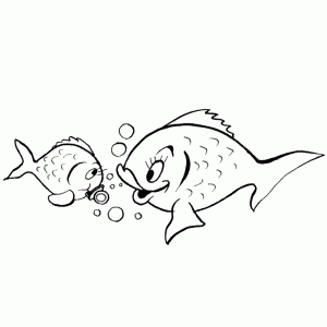 pez globo dibujo