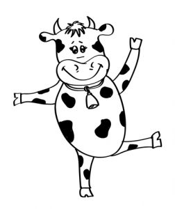 vaca facil de dibujar