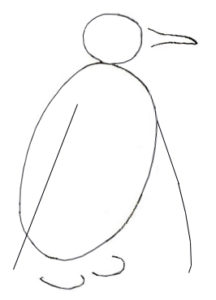 caricatura de pinguino