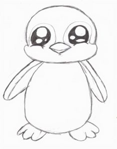 como dibujar un pinguino facil
