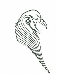 imagen de cuervo para colorear