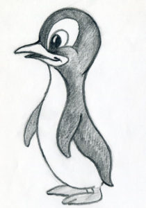 pinguino bebe dibujo