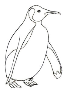 pinguino para pintar