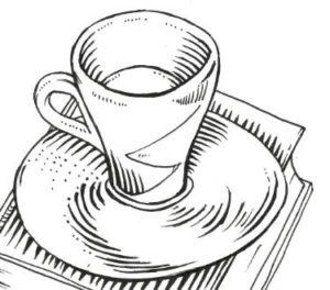 cafe en dibujo