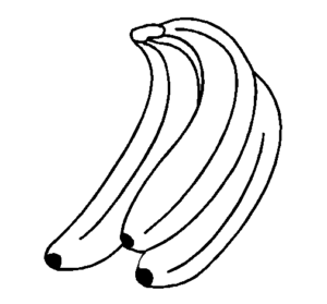 dibujo de banana para colorear