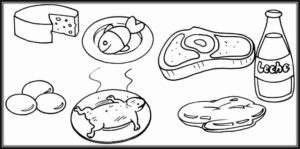 dibujos de alimentos para colorear