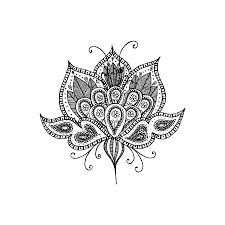 como dibujar flor de loto