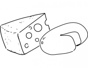 como dibujar un queso