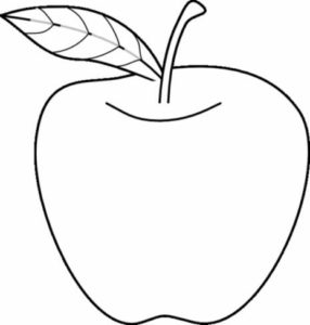 como dibujar una manzana paso a paso