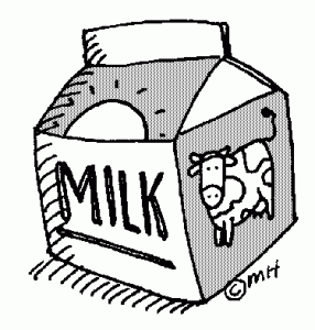 dibujos animados de leche