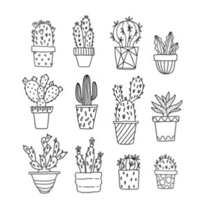 dibujos cactus para imprimir