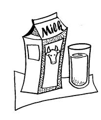 dibujos para colorear leche