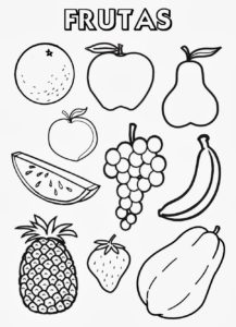frutas para pintar