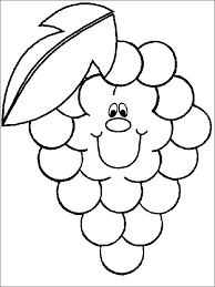 imagen de una uva para colorear
