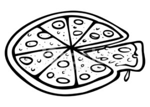 imagenes de pizza para colorear