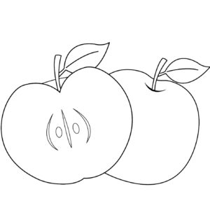 manzana dibujo animado