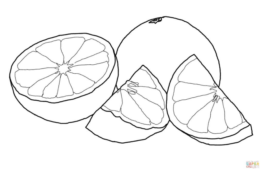 Dibujos De Naranjas Deliciosos Platillos Para Colorear