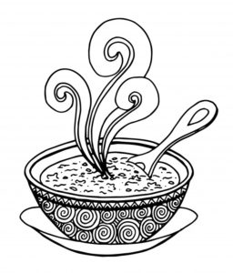 plato de sopa dibujo