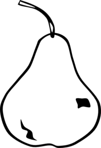 una pera para dibujar