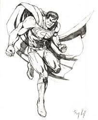 dibujos de superman a lapiz