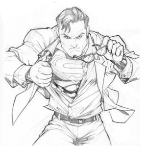 superman para dibujar facil