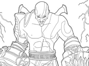 dibujo de kratos imagenes