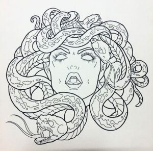 dibujos de medusa diosa
