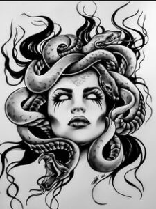 dibujos de medusa mitología