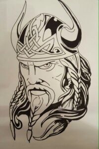 dibujos de vikingos guerreros odin